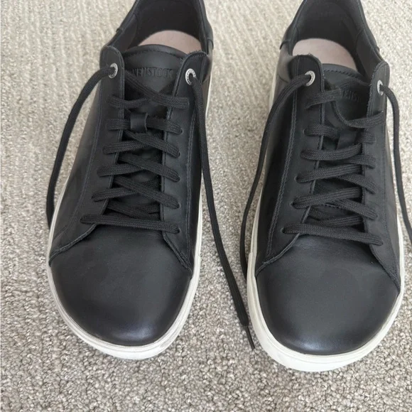 Birkenstock Black and White Sneakers with Leather Upper - Picture 1 of 5